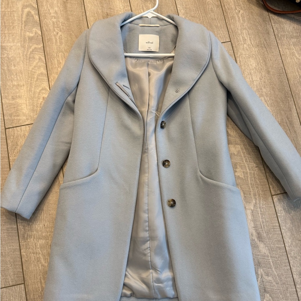 Wilfred Soft Blue Trench Coat